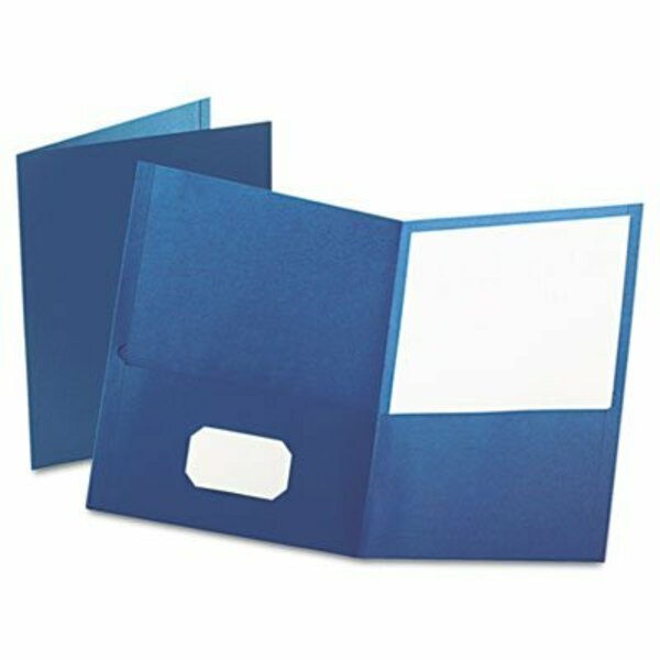 Tops Business Forms Oxford, Twin-Pocket Folder, Embossed Leather Grain Paper, Blue, 25PK 57502